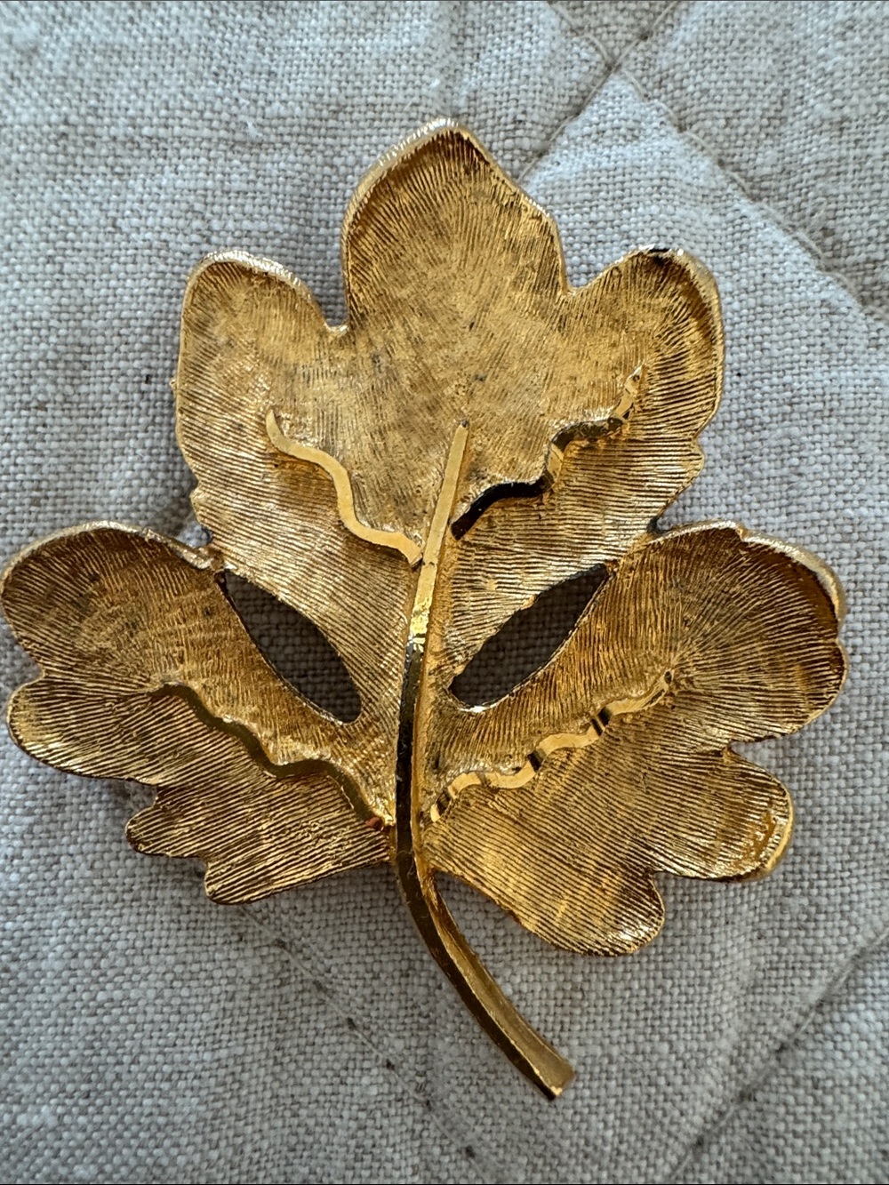 Vintage BSK Leaf Brooch